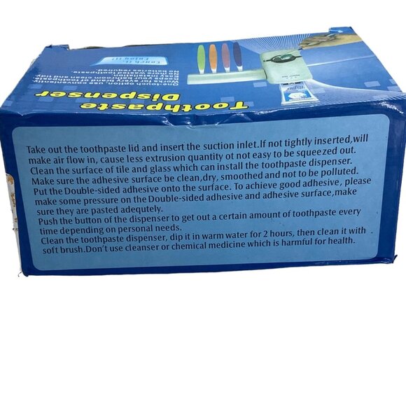 Wall Mounted Toothpaste Squeezer Dispenser NIB Restroom Bathroom Organizer White - Picture 2 of 4